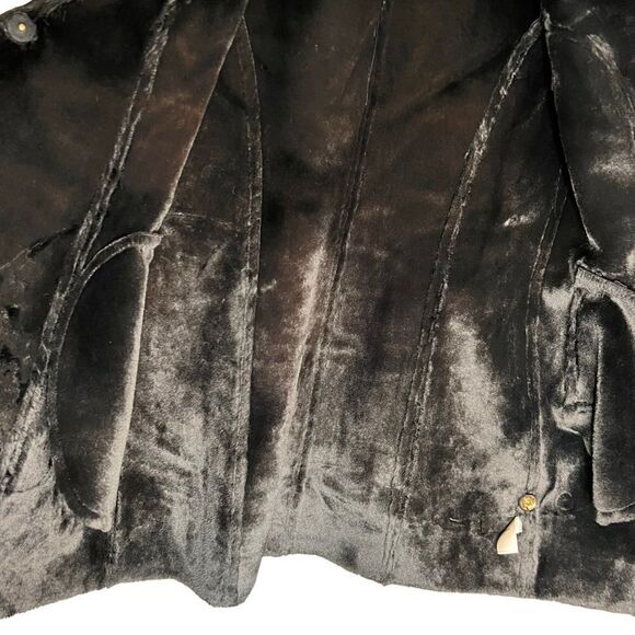 Dennis by Dennis Basso black faux suede and fur vest S - Picture 7 of 16